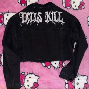 Dolls Kill Cropped Denim Jacket 🖤